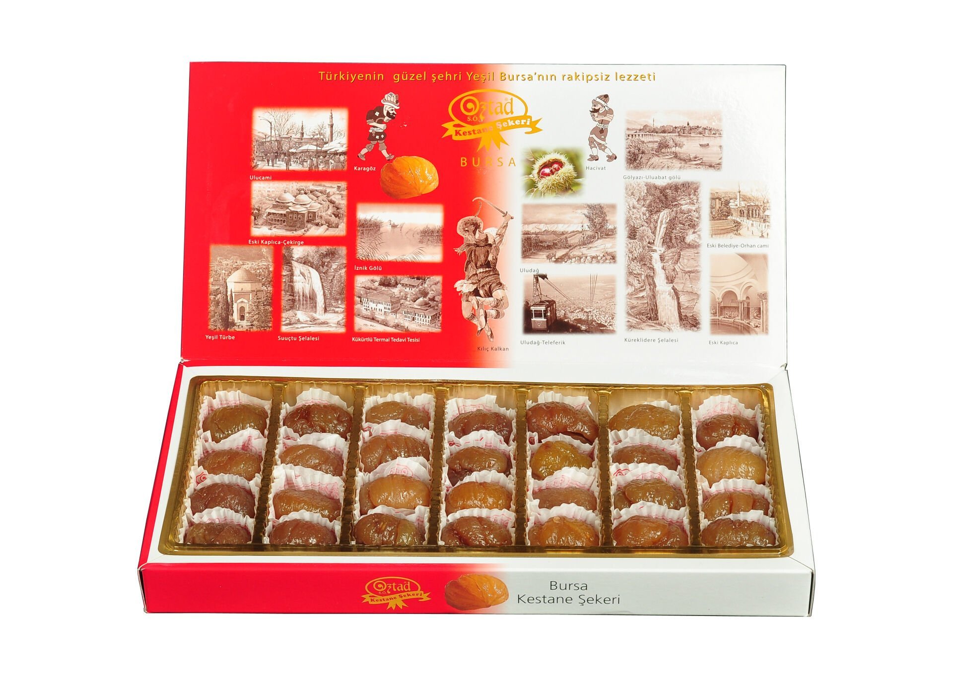 BÜYÜK BOY KUTU SADE KESTANE ŞEKERİ